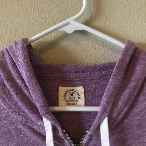 Purple American Eagle Zip Up Jacket With Hood - Picture 2 of 2